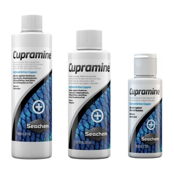 Seachem Cupramine - Buffered Active Copper Medication for Parasitic diseases