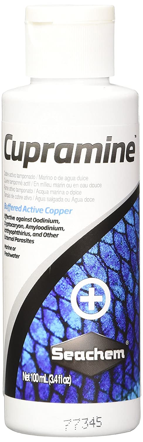 Seachem Cupramine - Buffered Active Copper Medication for Parasitic diseases