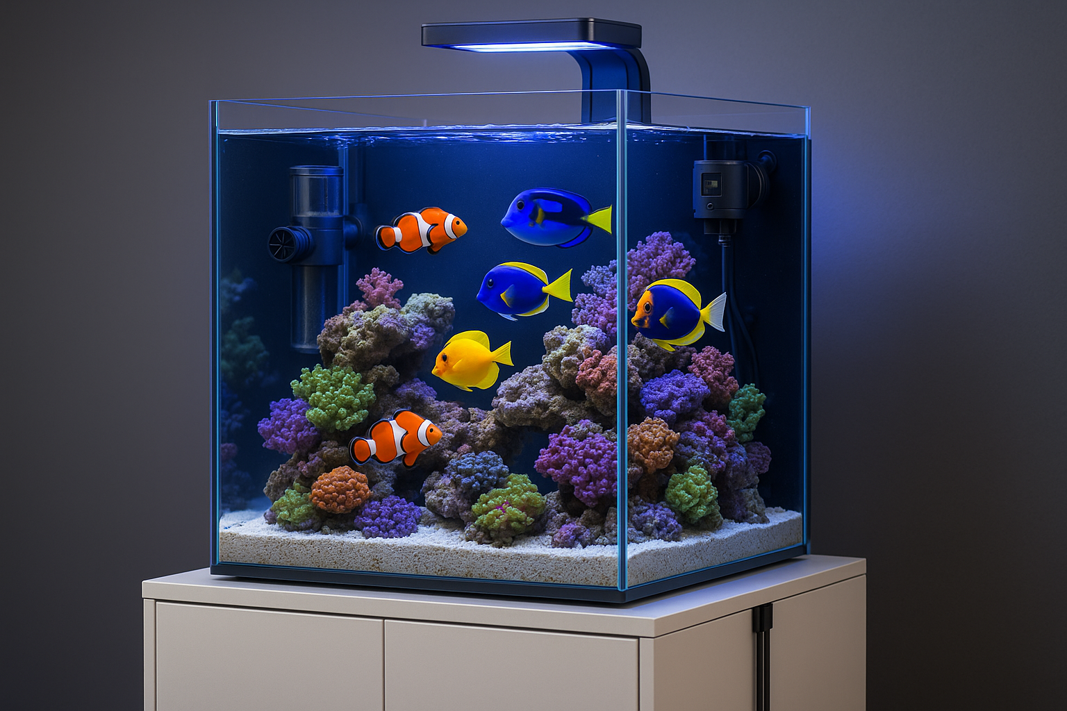 2x2x2 feet Zero Maintenance Marine Tank Setup