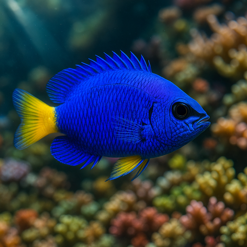 Azure Blue Yellow Tail Damsel