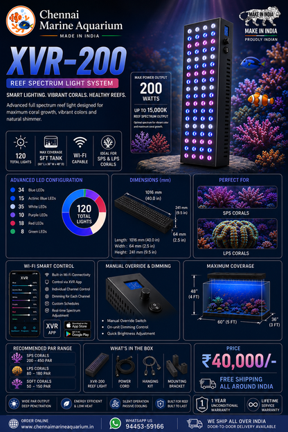 XVR - 200 Reef Spectrum Light System- WiFi Model