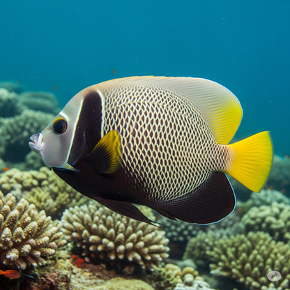 Vermiculated Angelfish