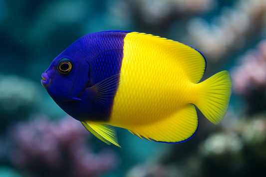 close up shot of Bicolor Angelfish