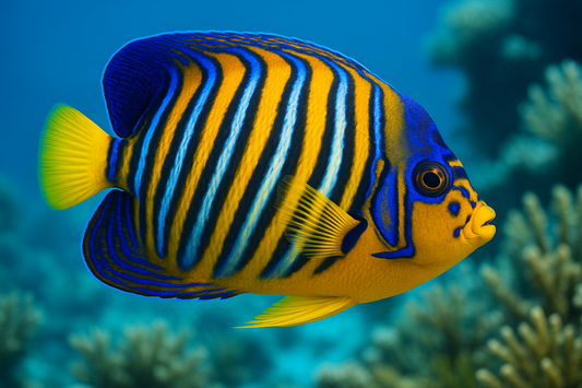 close up shot of Red Sea Angelfish