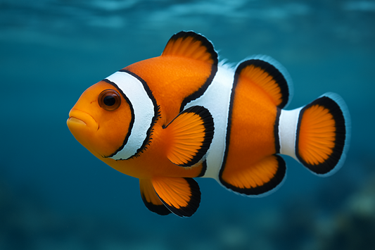 close up shot of True Percula Clownfish