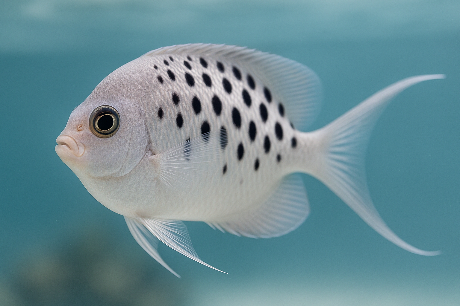 close up shots of Blackspot Lyretail Angelfish (Female)