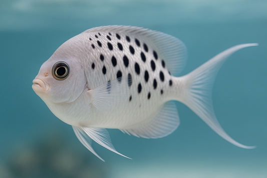 close up shots of Blackspot Lyretail Angelfish (Female)
